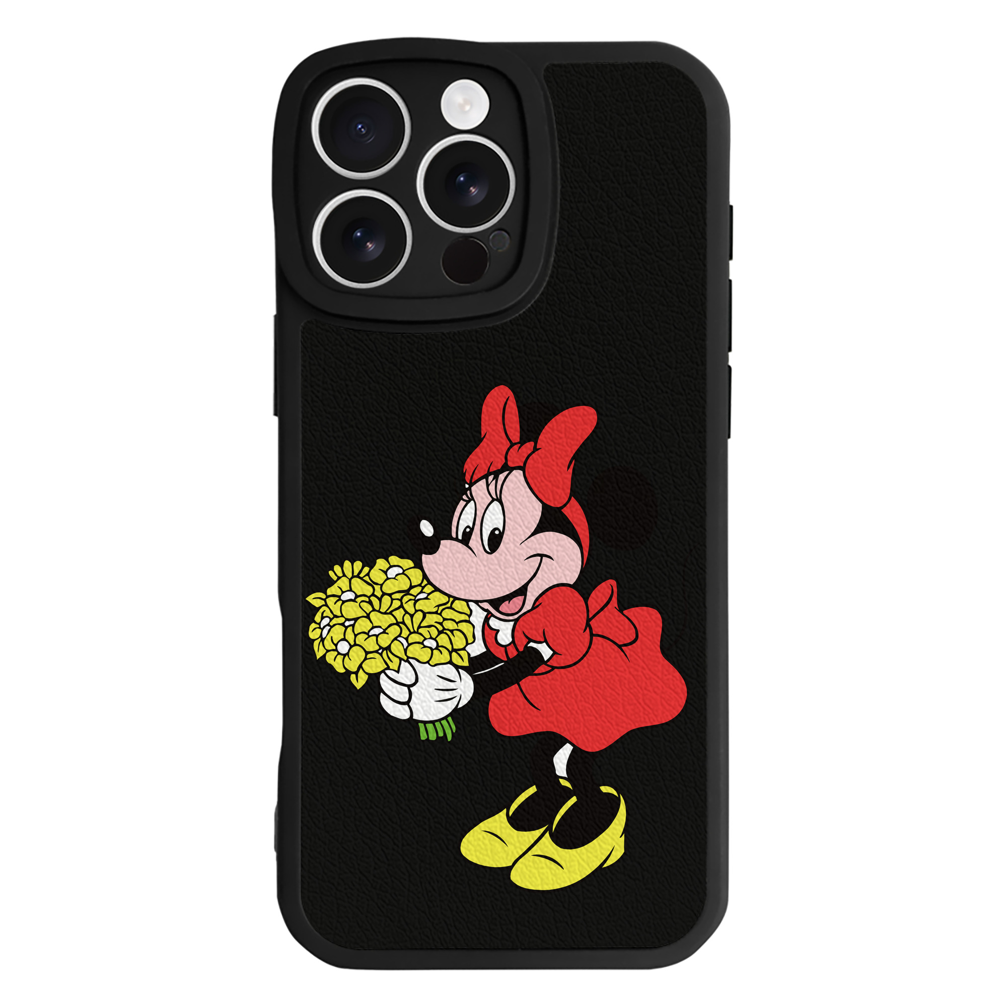 （画像用） ミッキーマウス Mickey Mouse 【iPhone 16シリーズ対応】シリコンスマホケース（レザー調） 材質：シリコン